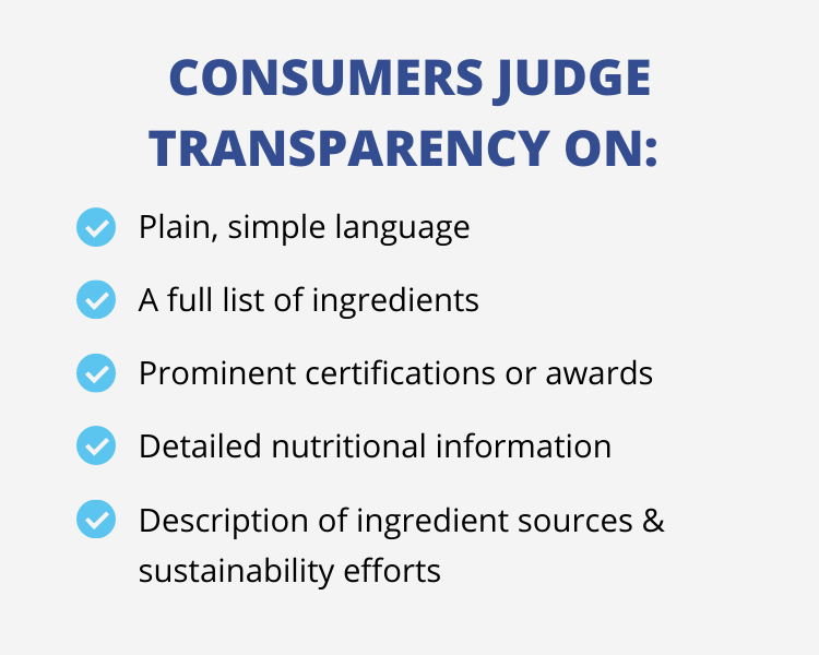 consumers judge transparency