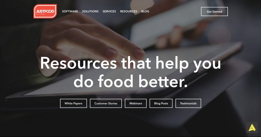 justfood_resourcepage_screenshot